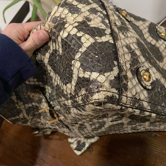 YSL Rive Gauche Python Large Downtown Tote - Picture 11 of 11